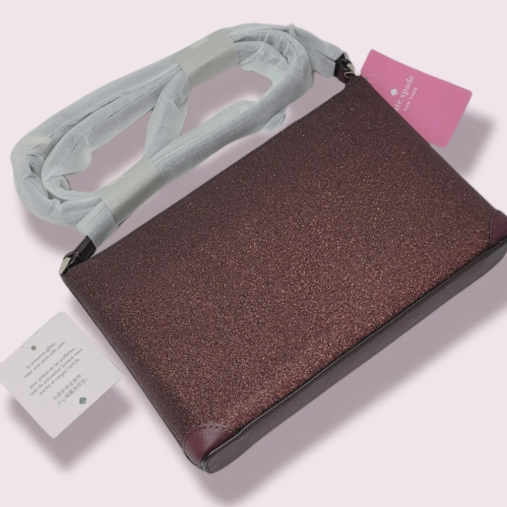 Kate Spade Shimmy Glitter Deep Nova Fabric Crossbody